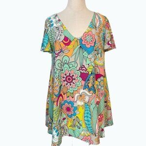 Judith March Retro 60's Floral Swing Dress Large